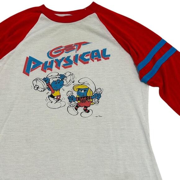 Smurf 1983 Vintage Get Physical Night Gown Sleepwear Dress - Picture 2 of 3